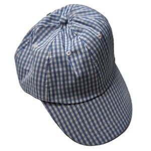 Nordstrom BP Gingham Bow Baseball Cap Blue and White